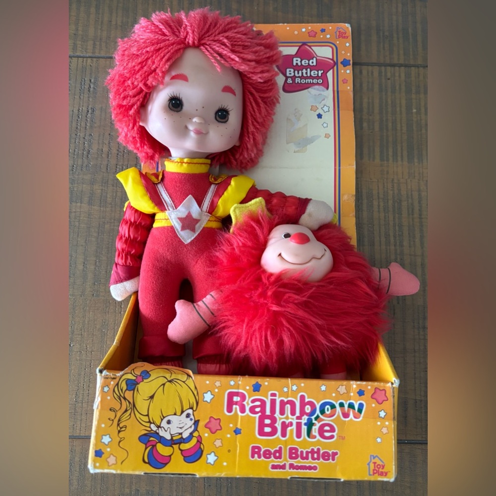 Rainbow Red Butler & Romeo Plush Doll Set - Red and Yellow Accents 2003 - Picture 9 of 13